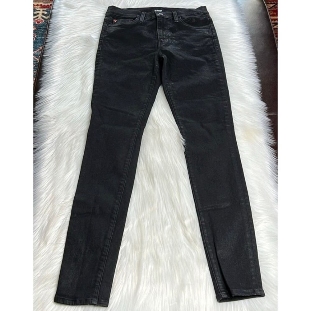 Hudson Black Coated Natalie Skinny Jeans